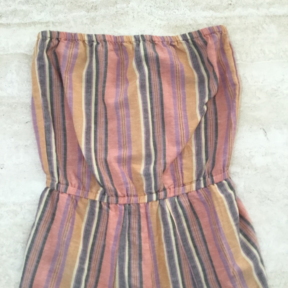 Drew Strapless Split-Leg Linen-Blend Jumpsuit - S… - image 5